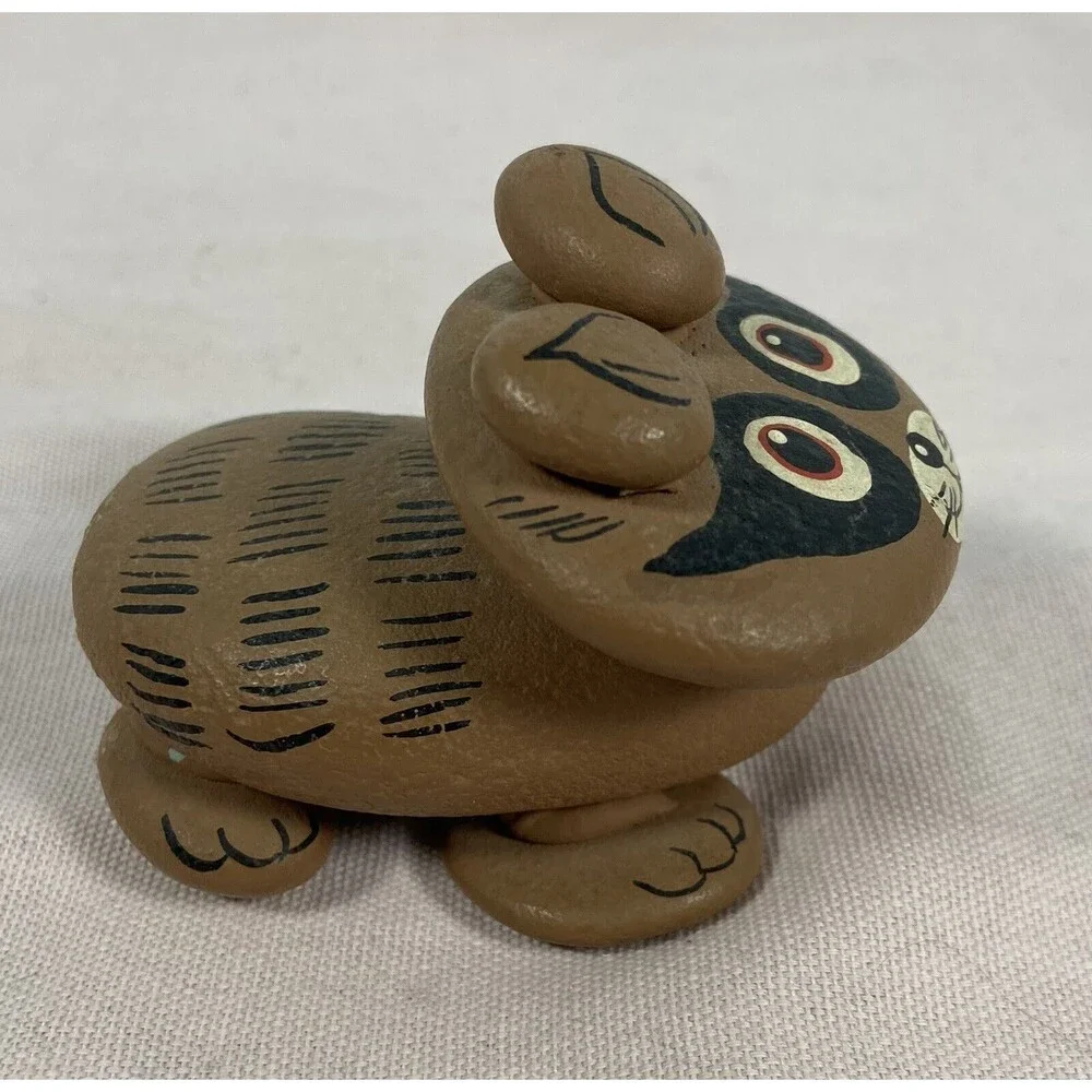 Racoon figurine Made Of Stone around 2.5